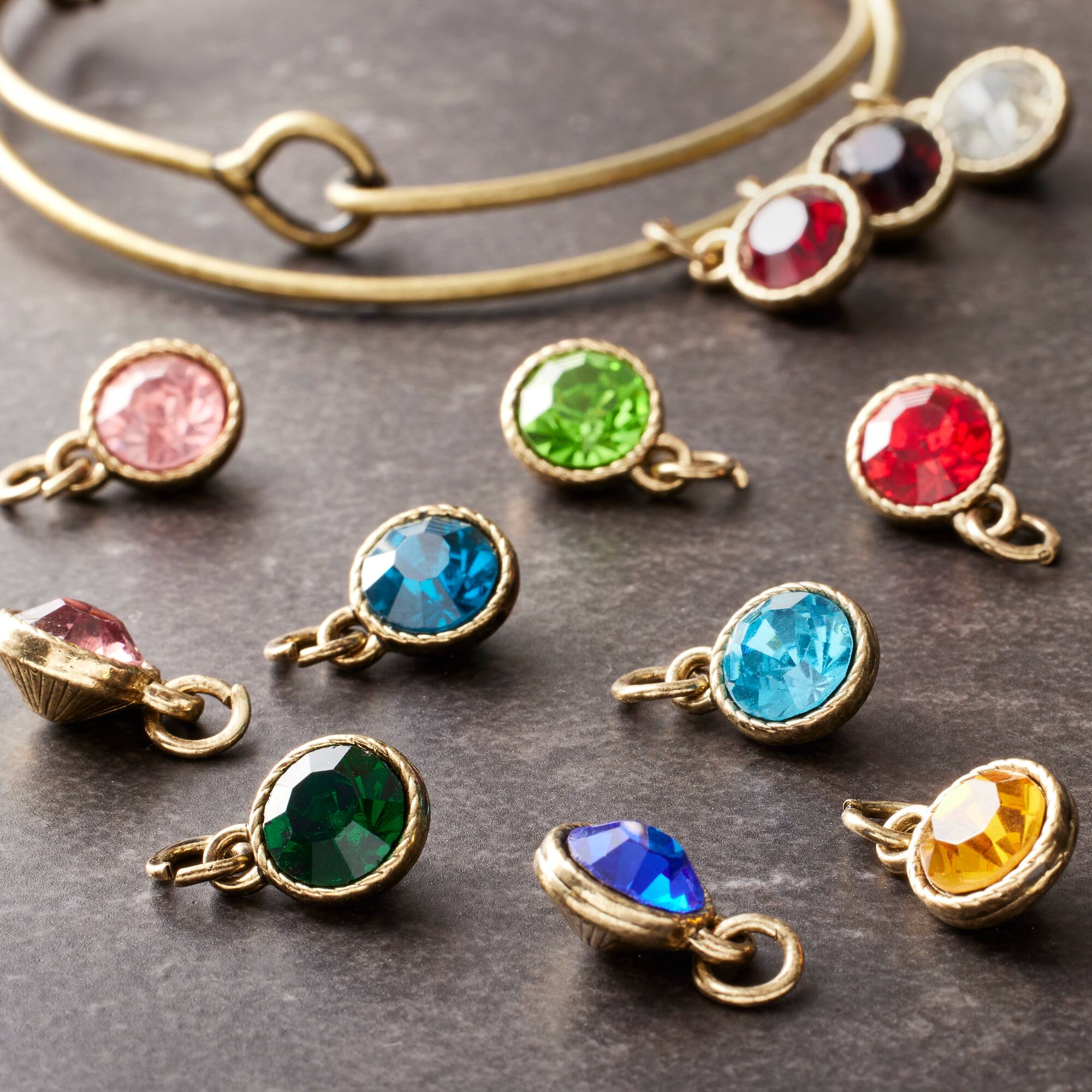 12 Packs: 12 ct. (144 total) Charmalong™ Dangling Crystal Charms by Bead Landing™